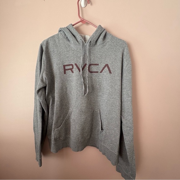 RVCA Other - 💚RVCA Gray Hoodie with Maroon Logo